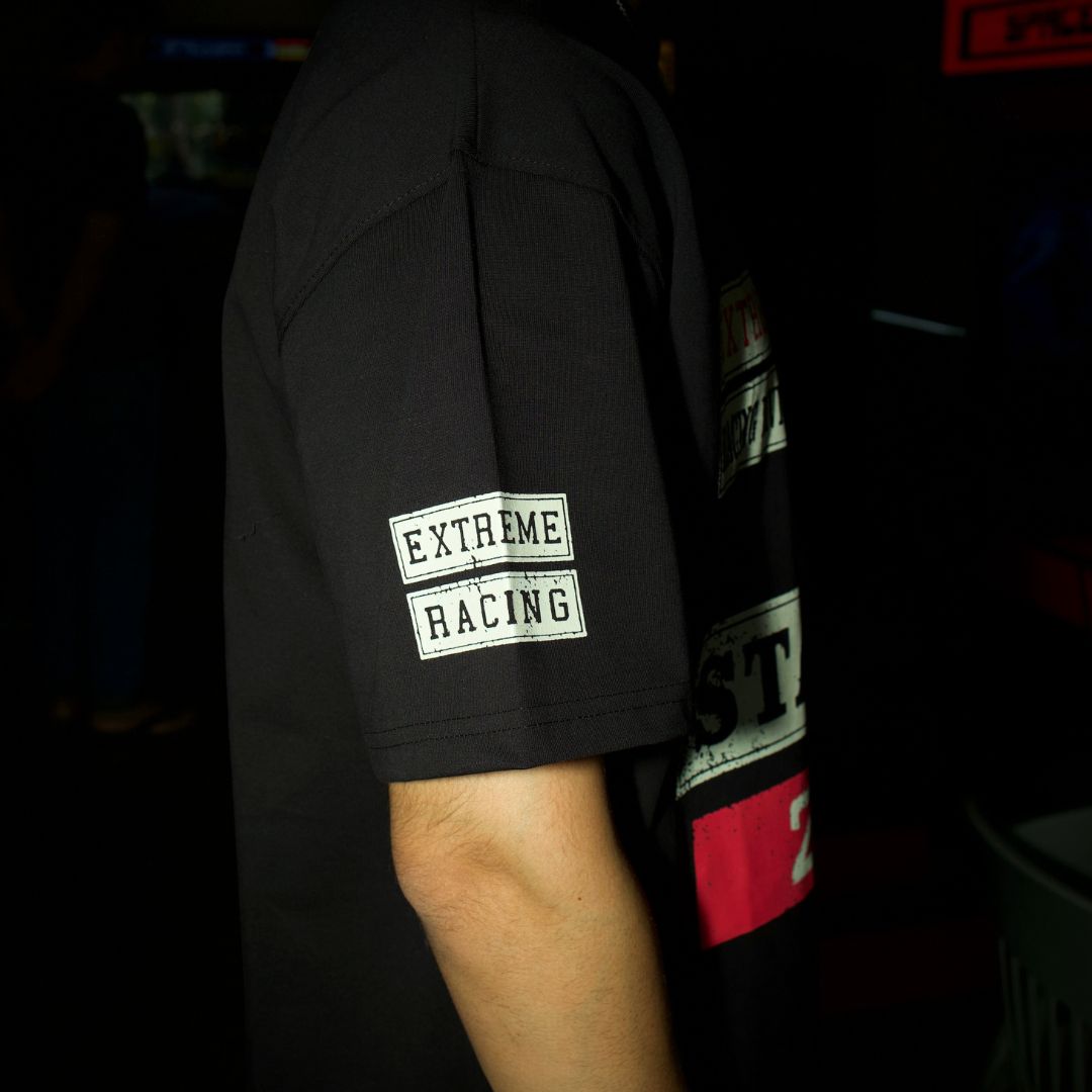 RACING TEE BY STASH UP- BLACK