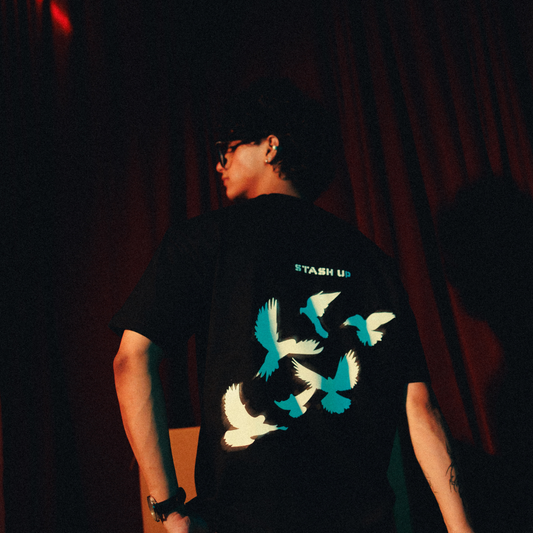 WINGED ESCAPE TEE-BLACK